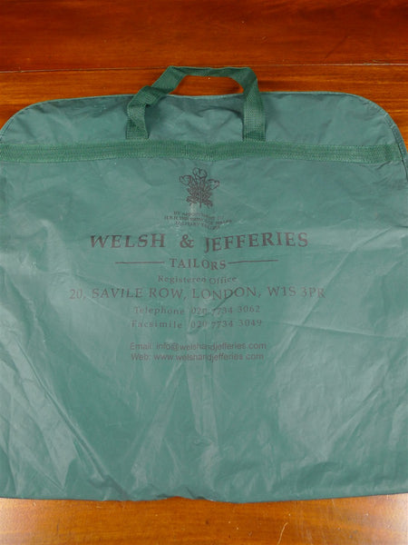 25/0953 welsh & jefferies savile row bespoke green suit carrier bag