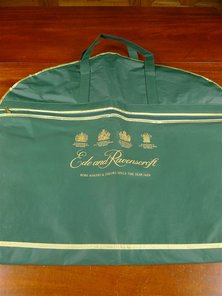25/0952 ede & ravenscroft green / gold suit carrier bag