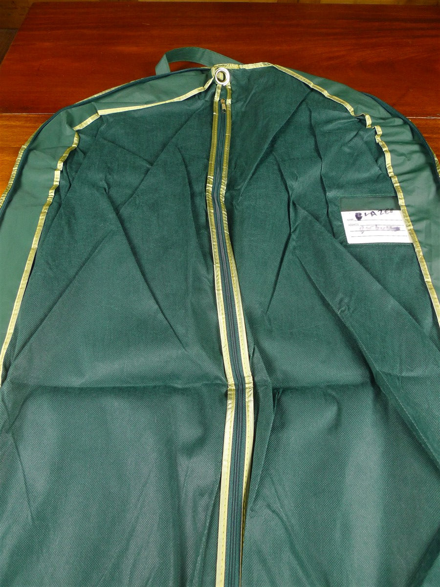 25/0952 ede & ravenscroft green / gold suit carrier bag
