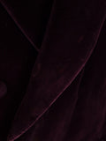 25/0880 beautiful 1956 vintage savile row bespoke burgundy red d/b silk-velvet smoking jacket 41 long