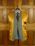 25/0885 excellent bladen green wp check tweed suit 42-43 short