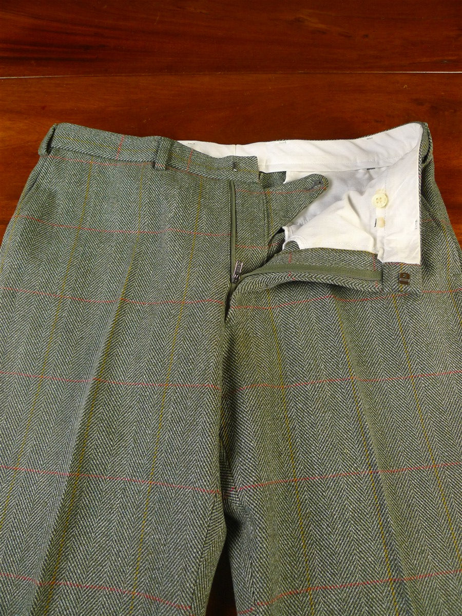 25/0885 excellent bladen green wp check tweed suit 42-43 short