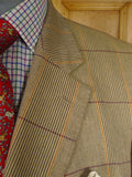 25/0881 crombie wool & 54% silk wp check sports jacket blazer 41-42 short