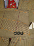25/0881 crombie wool & 54% silk wp check sports jacket blazer 41-42 short