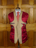 25/0881 crombie wool & 54% silk wp check sports jacket blazer 41-42 short