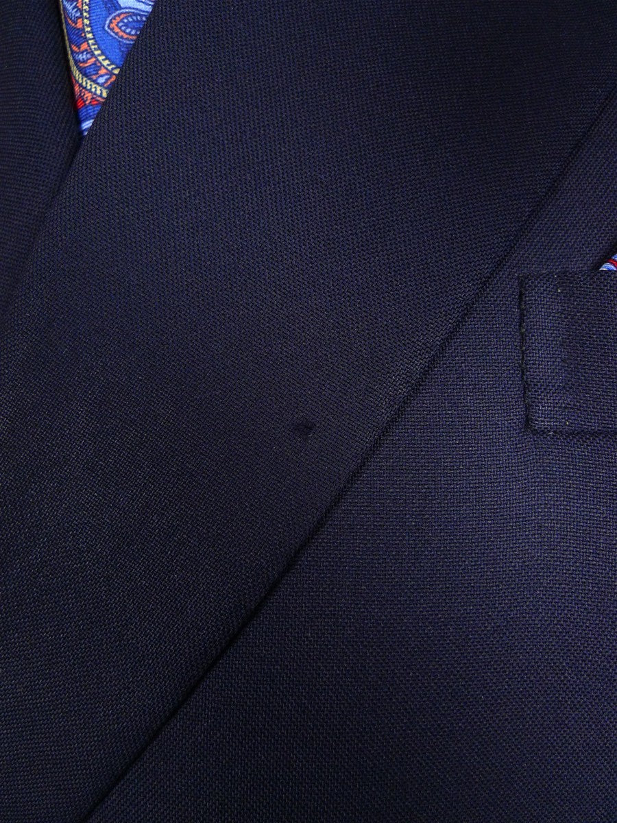 25/0894 welsh & jefferies 2001 savile row bespoke navy blue d/b worsted suit 40 short