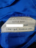 25/0894 welsh & jefferies 2001 savile row bespoke navy blue d/b worsted suit 40 short