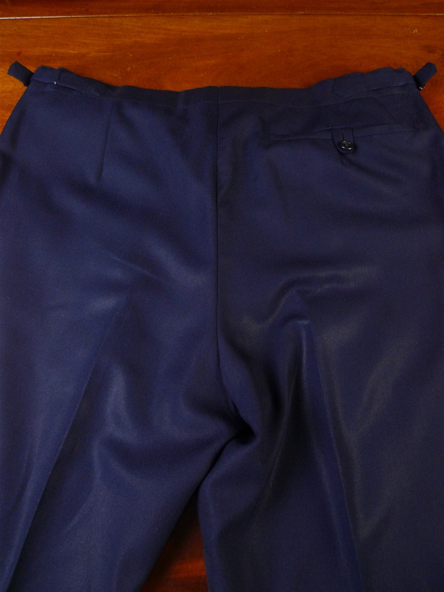 25/0894 welsh & jefferies 2001 savile row bespoke navy blue d/b worsted suit 40 short