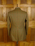 25/0887 immaculate ward & kruger 1993 savile row bespoke brown / red wp check tweed suit 42 regular to long