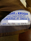 25/0887 immaculate ward & kruger 1993 savile row bespoke brown / red wp check tweed suit 42 regular to long