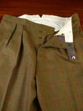 25/0887 immaculate ward & kruger 1993 savile row bespoke brown / red wp check tweed suit 42 regular to long