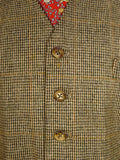 25/0884 immaculate 1978 savile row bespoke brown wp check 3-piece tweed suit 39 regular