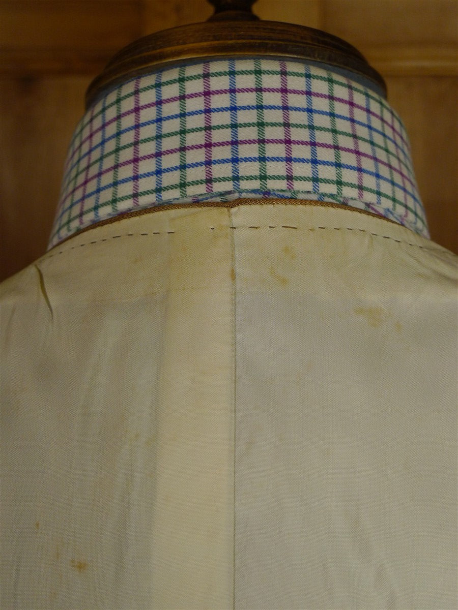 25/0884 immaculate 1978 savile row bespoke brown wp check 3-piece tweed suit 39 regular