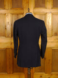 25/0893 immaculate 1987 savile row bespoke worsted flannel twill navy blue blazer w/ MCC cricket buttons 40 regular