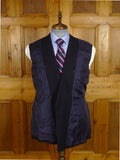 25/0893 immaculate 1987 savile row bespoke worsted flannel twill navy blue blazer w/ MCC cricket buttons 40 regular