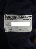 25/0893 immaculate 1987 savile row bespoke worsted flannel twill navy blue blazer w/ MCC cricket buttons 40 regular