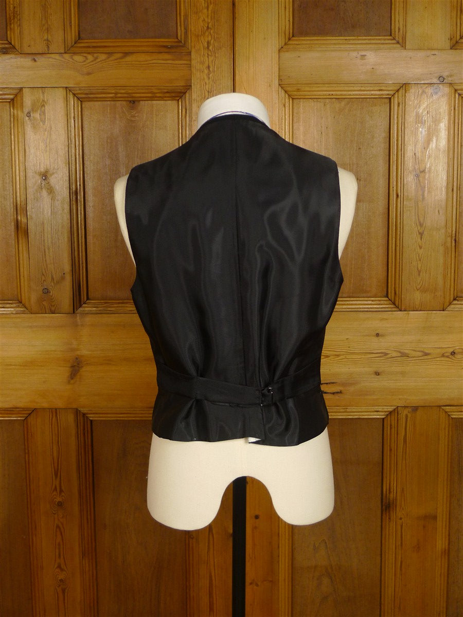 25/0925 vintage 1960 savile row bespoke black worsted morning waistcoat 39 regular