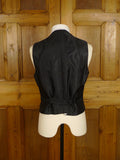 25/0925 vintage 1960 savile row bespoke black worsted morning waistcoat 39 regular