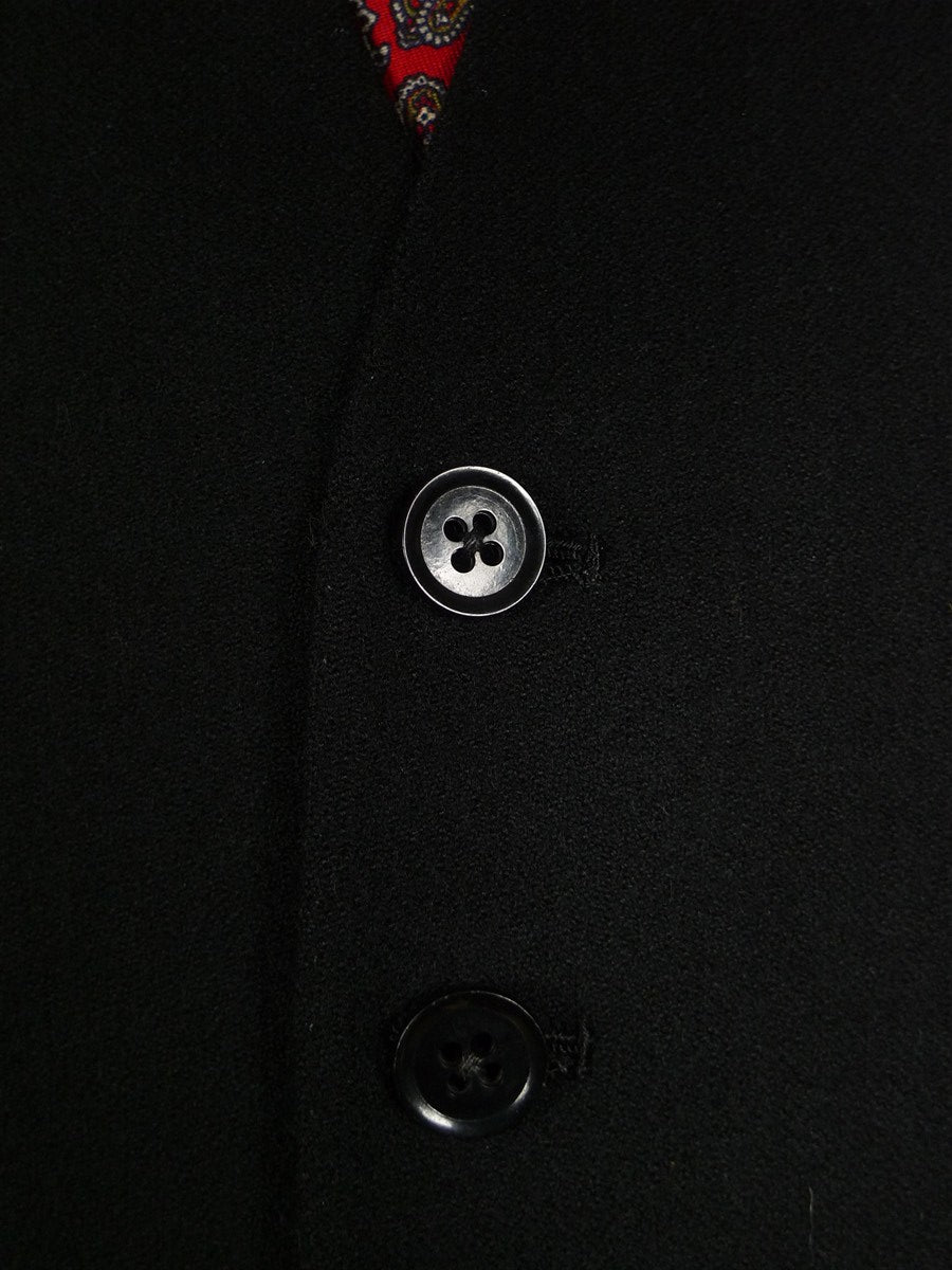 25/0925 vintage 1960 savile row bespoke black worsted morning waistcoat 39 regular
