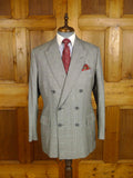 25/0898 immaculate ward & kruger 1990 savile row bespoke grey prince of wales check worsted d/b suit 40 regular to long
