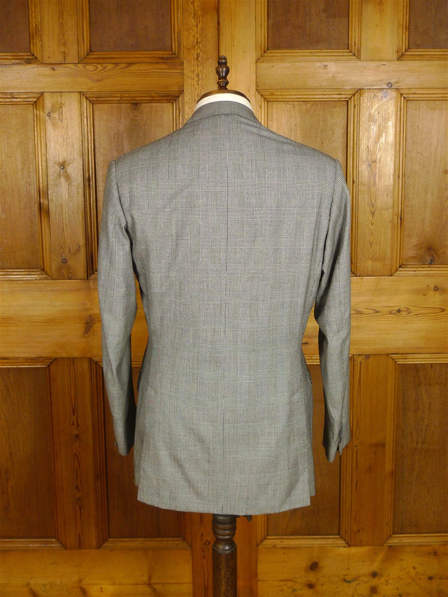 25/0898 immaculate ward & kruger 1990 savile row bespoke grey prince of wales check worsted d/b suit 40 regular to long