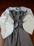 25/0898 immaculate ward & kruger 1990 savile row bespoke grey prince of wales check worsted d/b suit 40 regular to long
