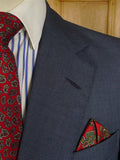 25/0897 henry poole 1994 savile row bespoke blue birds-eye weave worsted suit 38 short