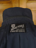 25/0897 henry poole 1994 savile row bespoke blue birds-eye weave worsted suit 38 short