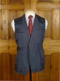 25/0897 henry poole 1994 savile row bespoke blue birds-eye weave worsted suit 38 short