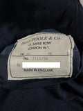 25/0897 henry poole 1994 savile row bespoke blue birds-eye weave worsted suit 38 short