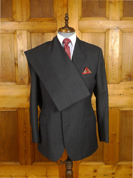 25/0896 immaculate ward & kruger 1990 savile row bespoke grey worsted twill suit 40 regular to long