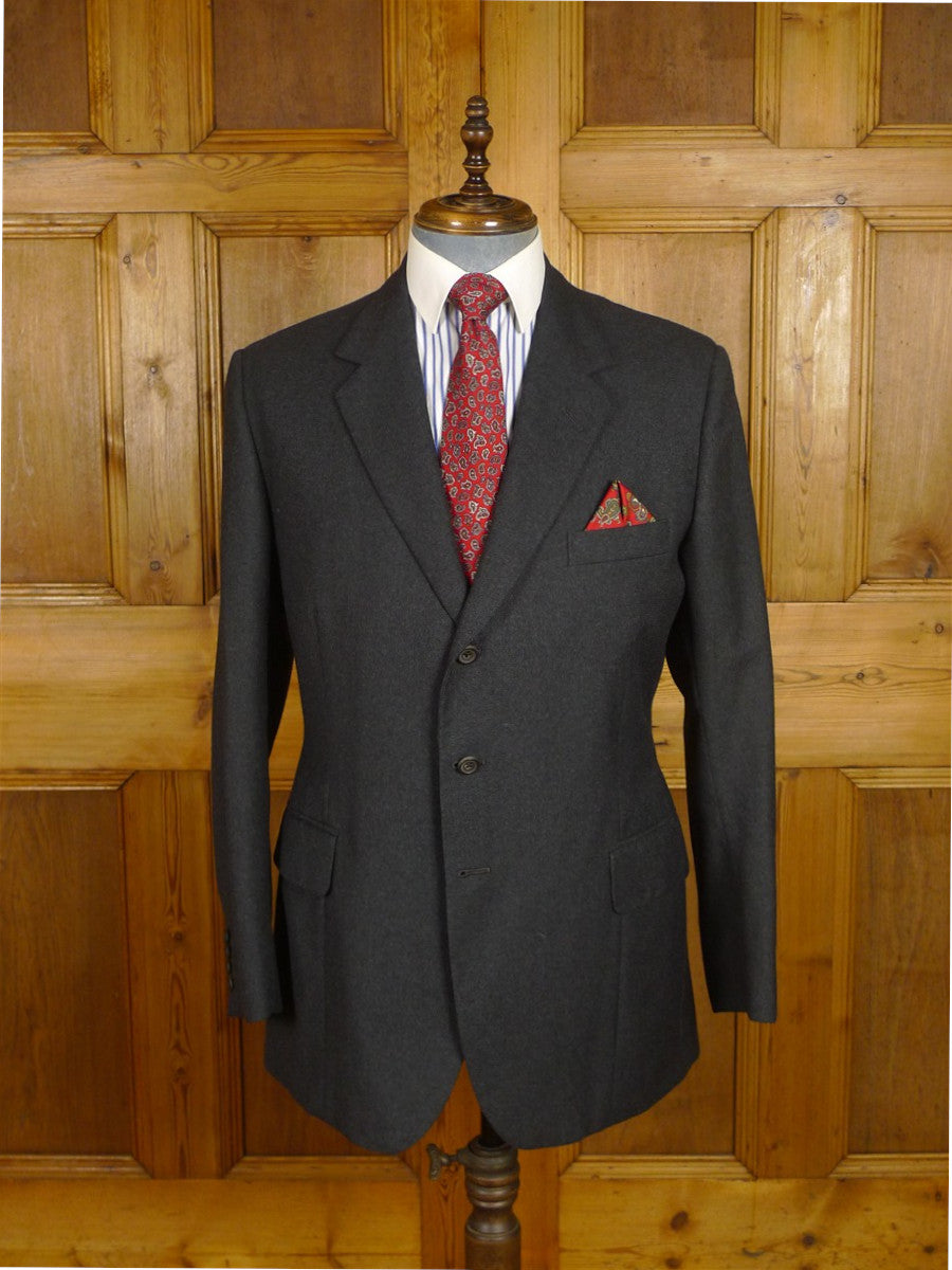25/0896 immaculate ward & kruger 1990 savile row bespoke grey worsted twill suit 40 regular to long