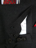 25/0896 immaculate ward & kruger 1990 savile row bespoke grey worsted twill suit 40 regular to long