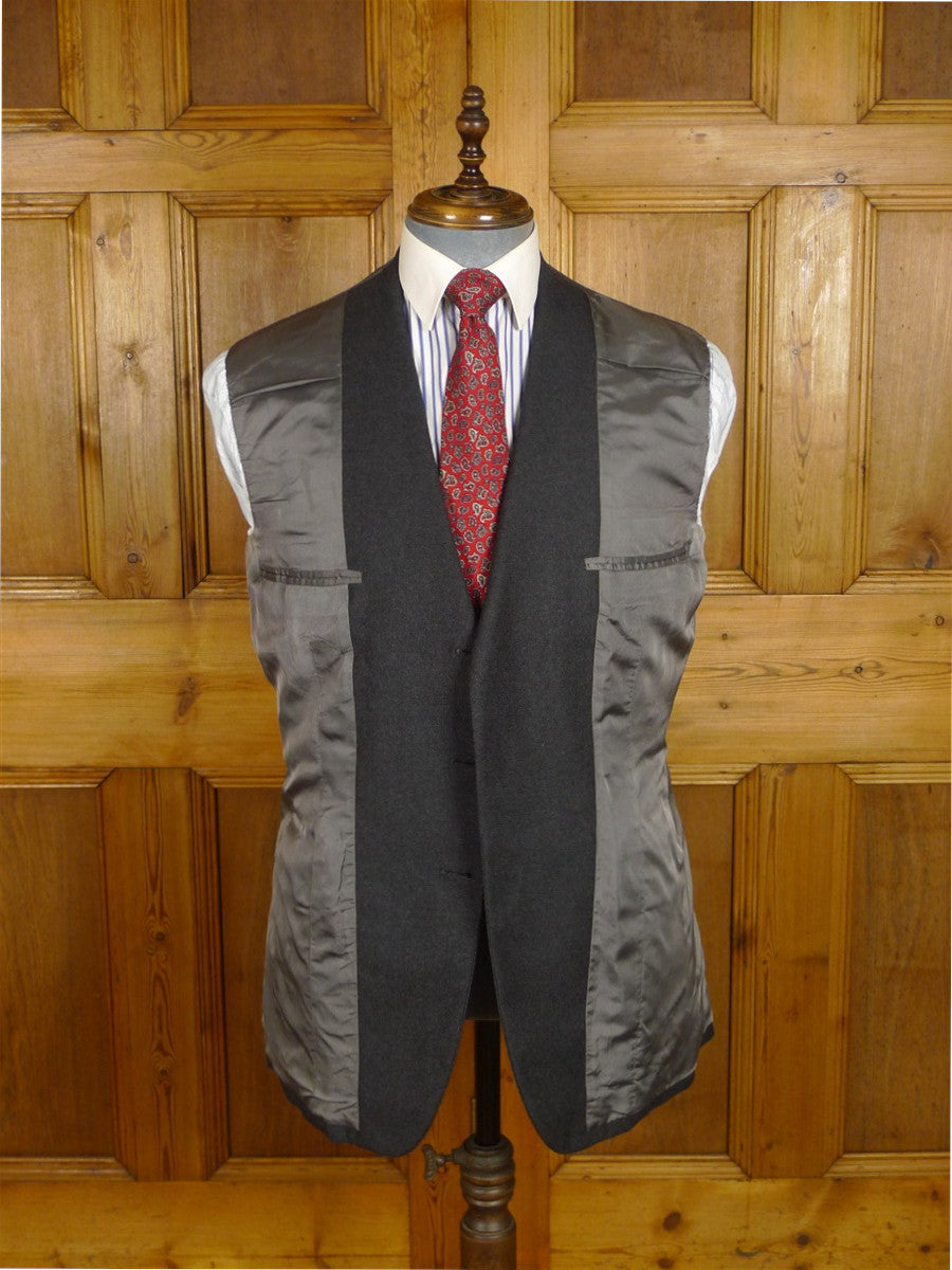 25/0896 immaculate ward & kruger 1990 savile row bespoke grey worsted twill suit 40 regular to long