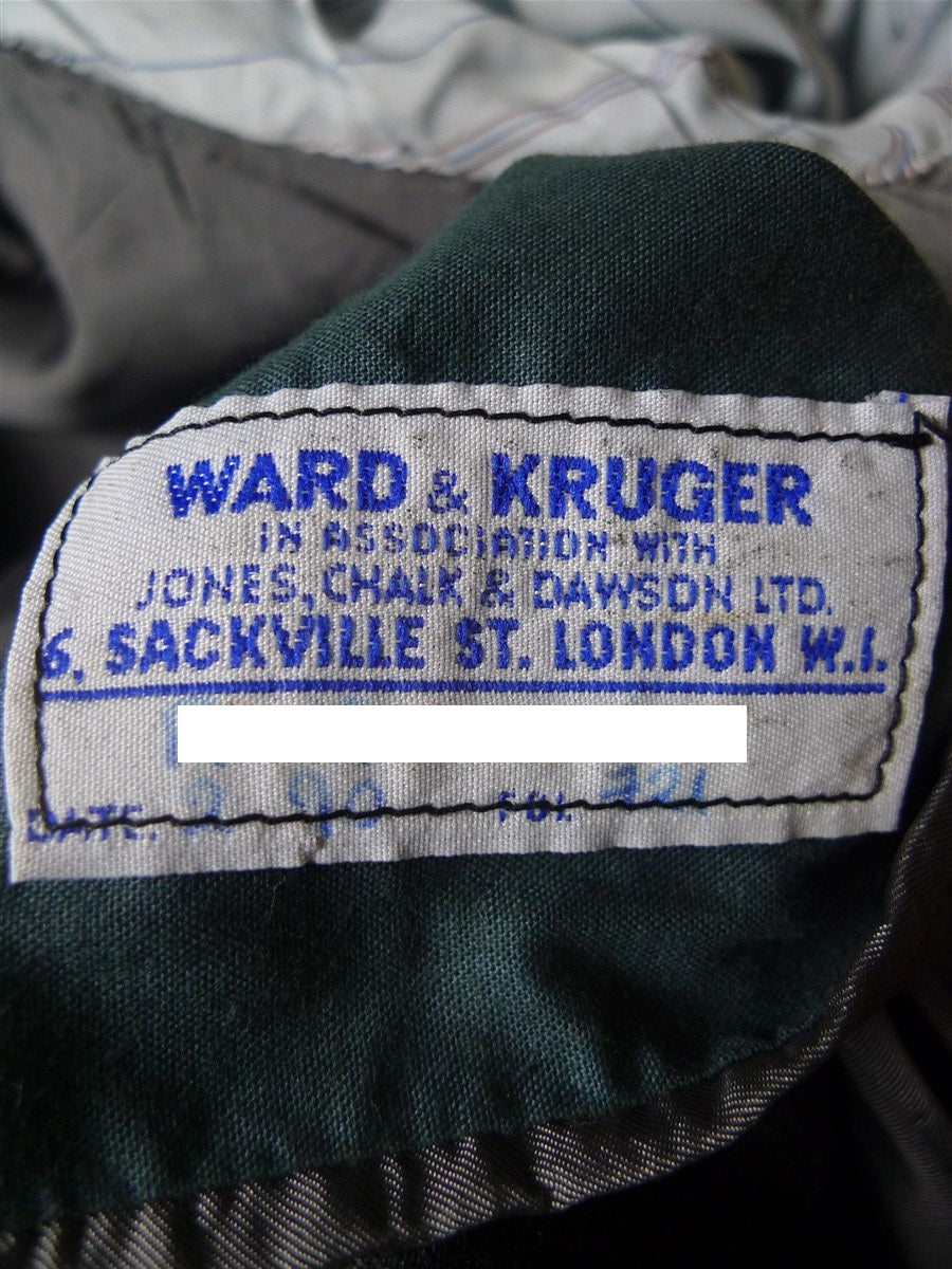 25/0896 immaculate ward & kruger 1990 savile row bespoke grey worsted twill suit 40 regular to long