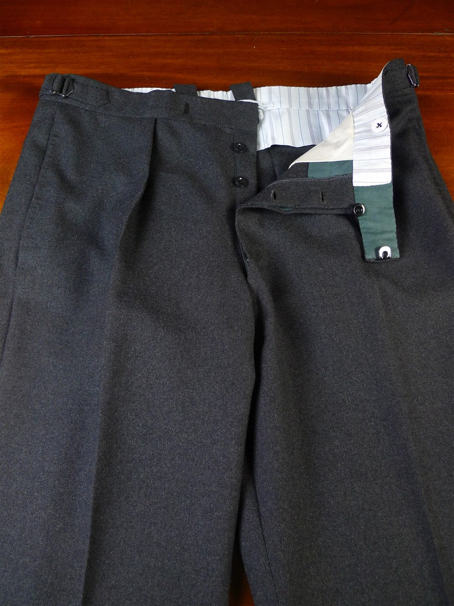 25/0896 immaculate ward & kruger 1990 savile row bespoke grey worsted twill suit 40 regular to long