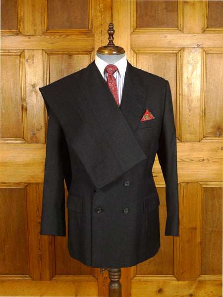 25/0895 immaculate ward & kruger 1990 savile row bespoke grey worsted twill d/b suit 40 regular to long