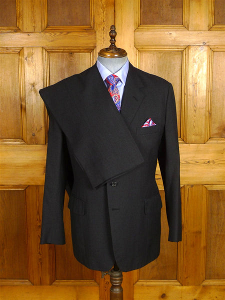 25/0899 ward & kruger 1988 savile row bespoke charcoal grey worsted suit 40 regular to long