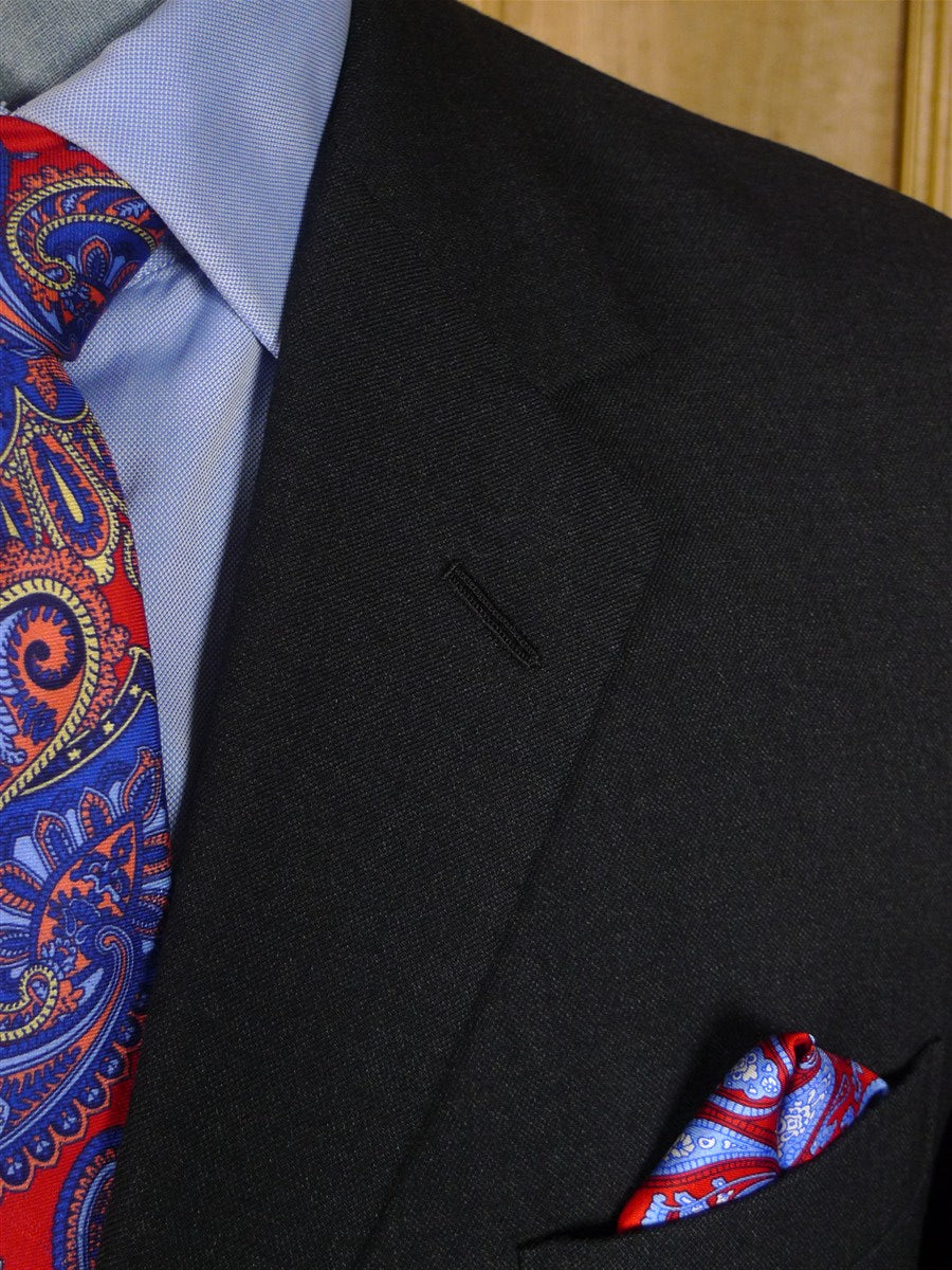 25/0899 ward & kruger 1988 savile row bespoke charcoal grey worsted suit 40 regular to long