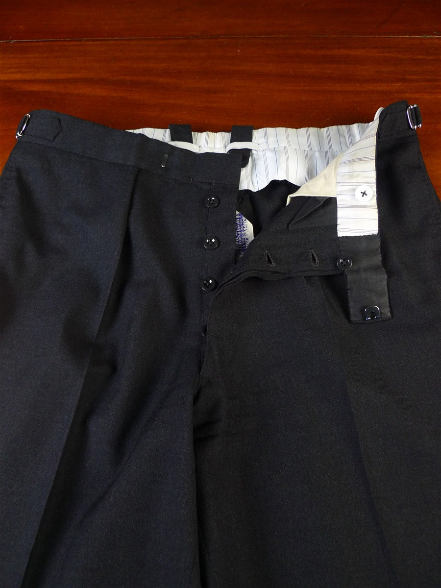 25/0899 ward & kruger 1988 savile row bespoke charcoal grey worsted suit 40 regular to long
