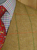 25/0883 immaculate 1991 ward & kruger savile row bespoke green wp check tweed waistcoat & shooting breeks 39-40 long