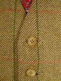 25/0883 immaculate 1991 ward & kruger savile row bespoke green wp check tweed waistcoat & shooting breeks 39-40 long