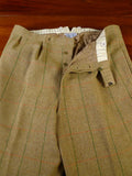 25/0883 immaculate 1991 ward & kruger savile row bespoke green wp check tweed waistcoat & shooting breeks 39-40 long