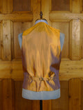 25/0890 immaculate favourbrook burgundy red / gold embroidered silk morning waistcoat 41
