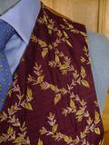 25/0890 immaculate favourbrook burgundy red / gold embroidered silk morning waistcoat 41