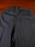25/0902 vintage 1960 savile row bespoke grey cashmere stripe worsted high-rise morning trouser 30-36