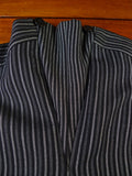 25/0902 vintage 1960 savile row bespoke grey cashmere stripe worsted high-rise morning trouser 30-36