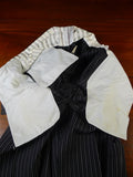 25/0902 vintage 1960 savile row bespoke grey cashmere stripe worsted high-rise morning trouser 30-36