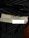 25/0902 vintage 1960 savile row bespoke grey cashmere stripe worsted high-rise morning trouser 30-36