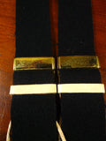 26/0001 vintage albert thurston black boxcloth braces w/ white leather ends multifit